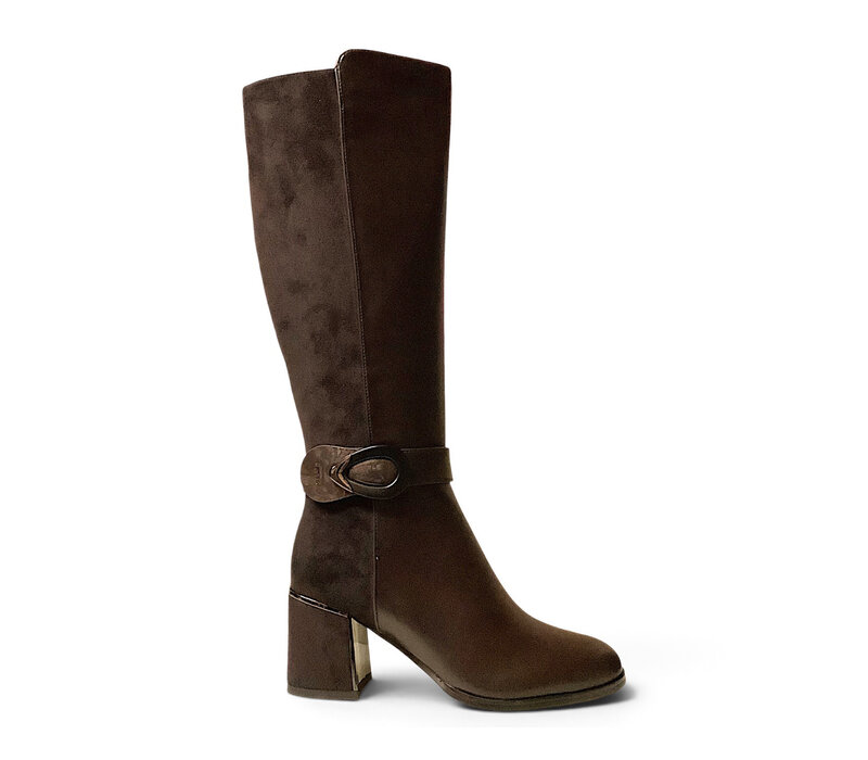 REDZ E646 Brown Knee Hi Boots