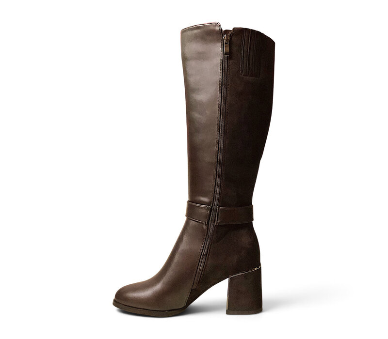 REDZ E646 Brown Knee Hi Boots