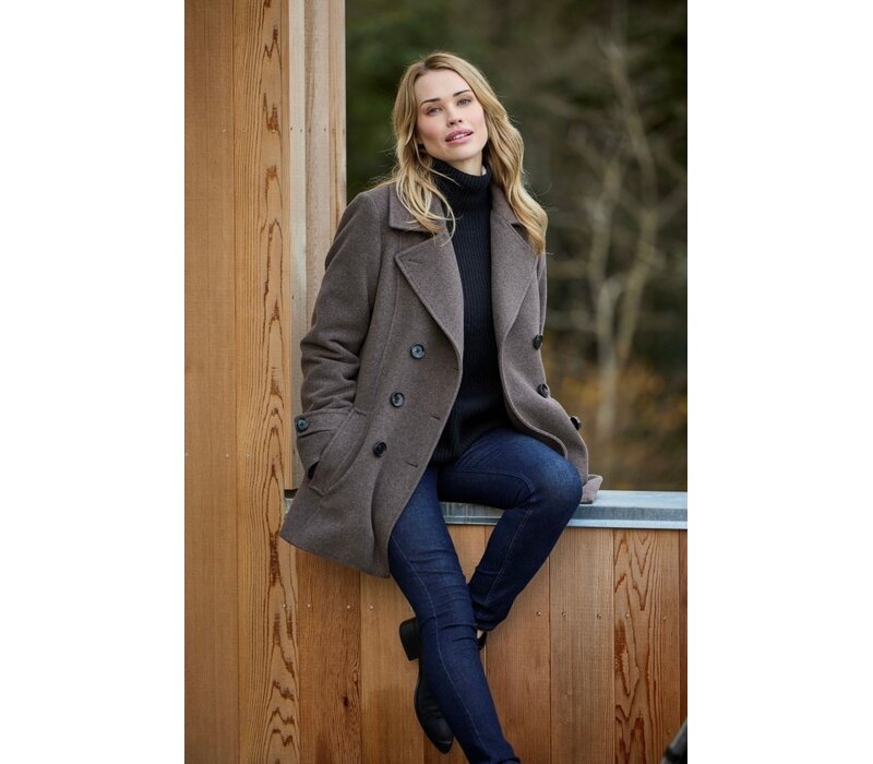 Junge ORKIDE Brown Wool mix Reefer Coat