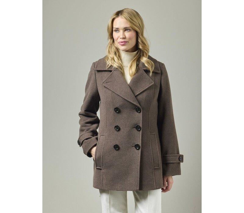 Junge ORKIDE Brown Wool mix Reefer Coat