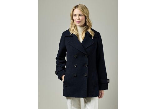 Junge Junge ORKIDE Navy Wool mix Reefer Coat