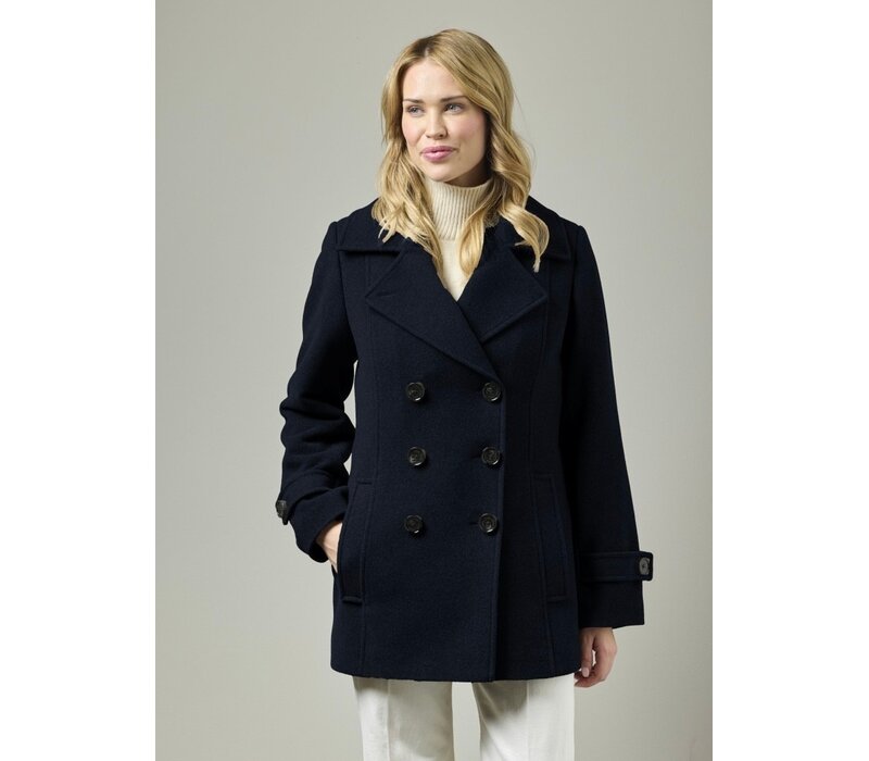 Junge ORKIDE Navy Wool mix Reefer Coat