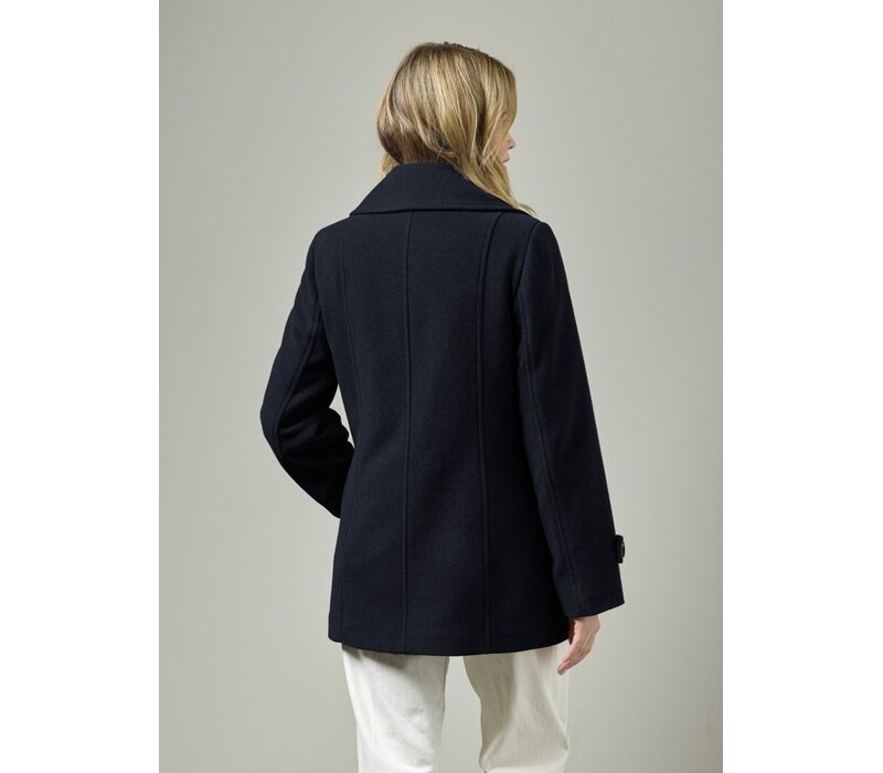 Junge ORKIDE Navy Wool mix Reefer Coat