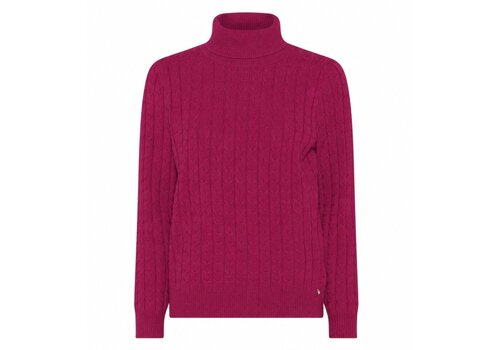Micha A/W Micha 183 103 Deep Pink Polo Neck Sweater