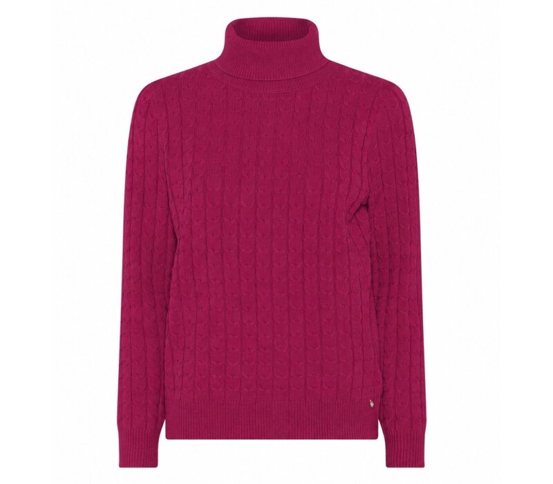 Micha 183 103 Deep Pink Polo Neck Sweater