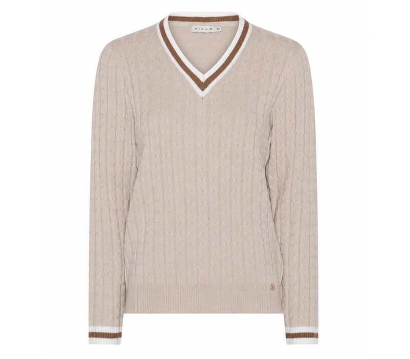 Micha 183 107 Beige/Off Wht Golf Sweater