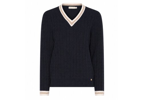 Micha A/W Micha 183 107 Navy/Off Wht Golf Sweater
