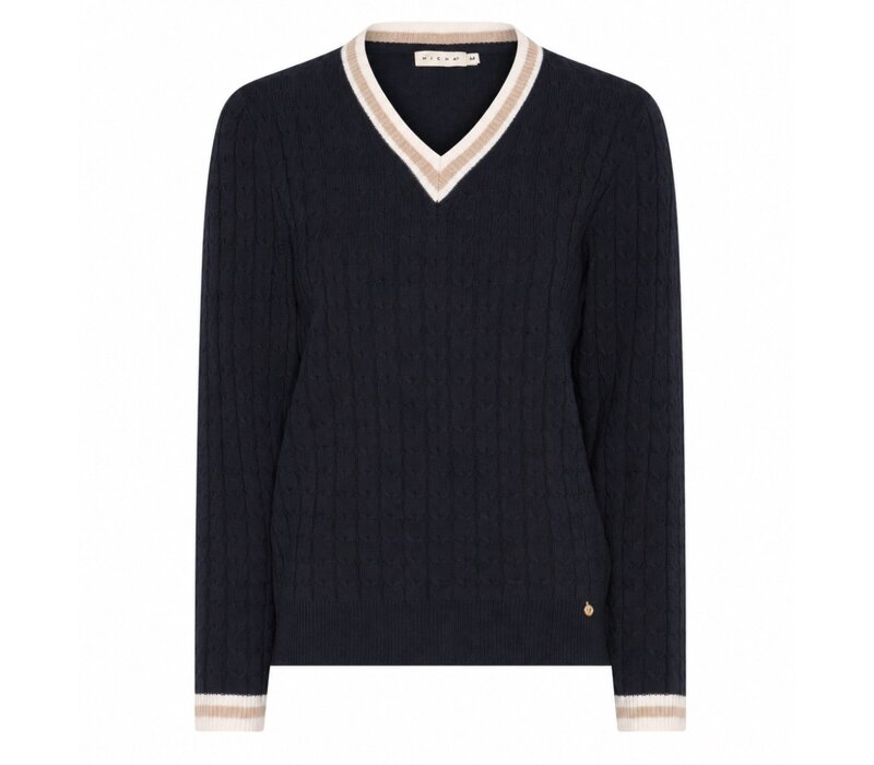 Micha 183 107 Navy/Off Wht Golf Sweater
