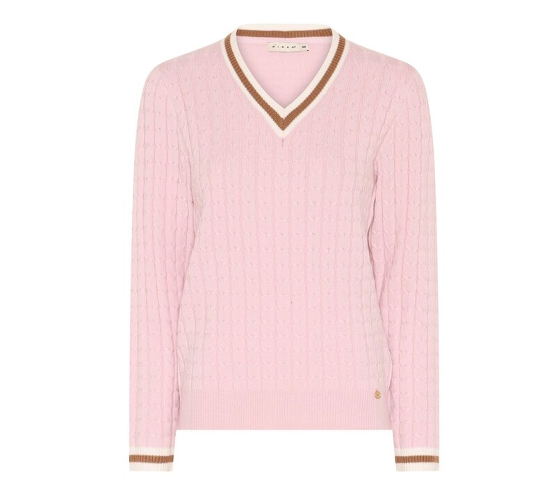 Micha 183 107 Rose/Off Wht Golf Sweater