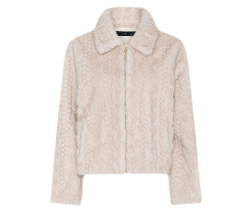Micha 145 265 Off-White Faux Fur Jacket