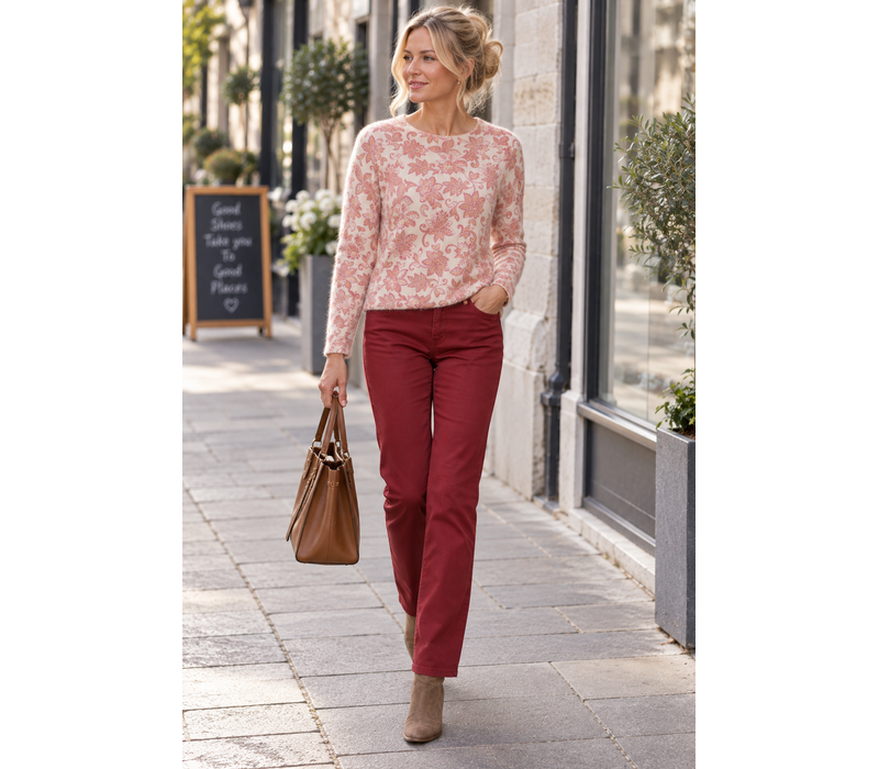 Julie Guerlande PU120 Berry Print Knit