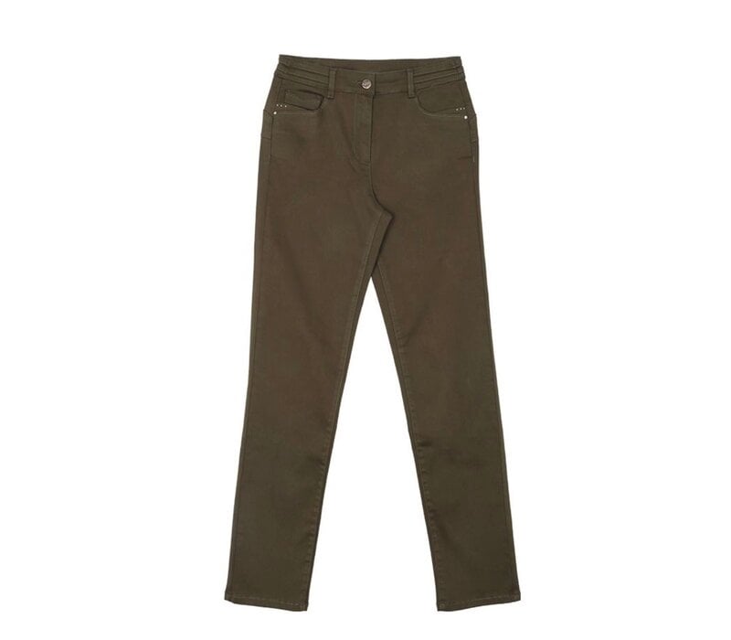 Julie Guerlande PS000 Olive Slim Fit Trouser