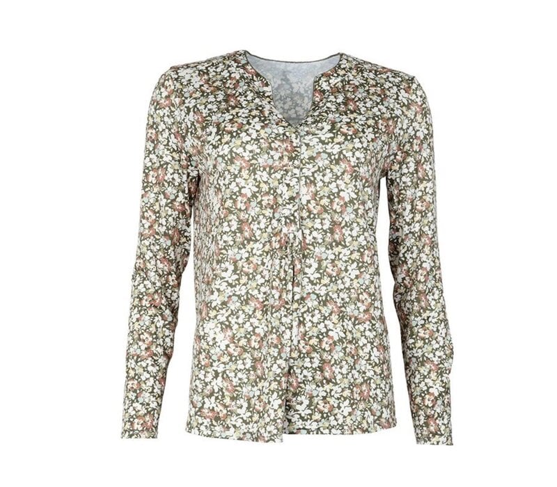 Julie Guerlande TS200 Olive Print Top