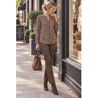 Julie Guerlande TS200 Brown Print Top