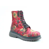 Heavenly Feet LOTTE Red Daisy Velvet Boot