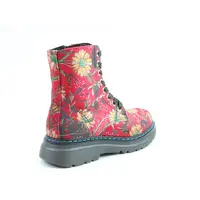 Heavenly Feet LOTTE Red Daisy Velvet Boot