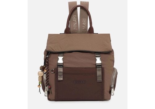 BINNARI BAGS Binnari JAVA Taupe/Brown Vinal Backpack
