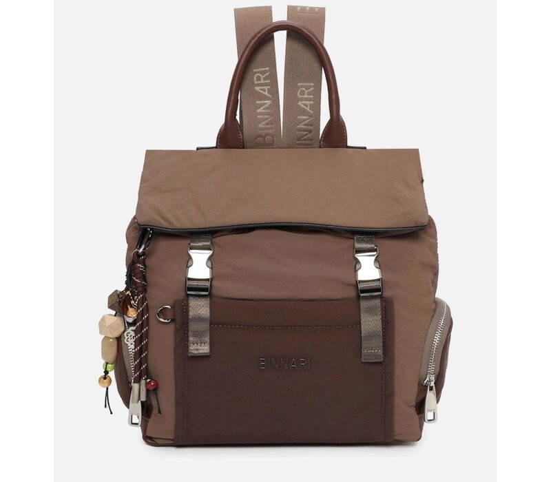 Binnari JAVA Taupe/Brown Vinal Backpack