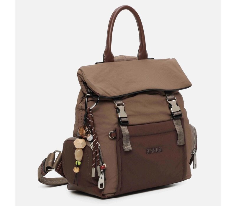 Binnari JAVA Taupe/Brown Vinal Backpack