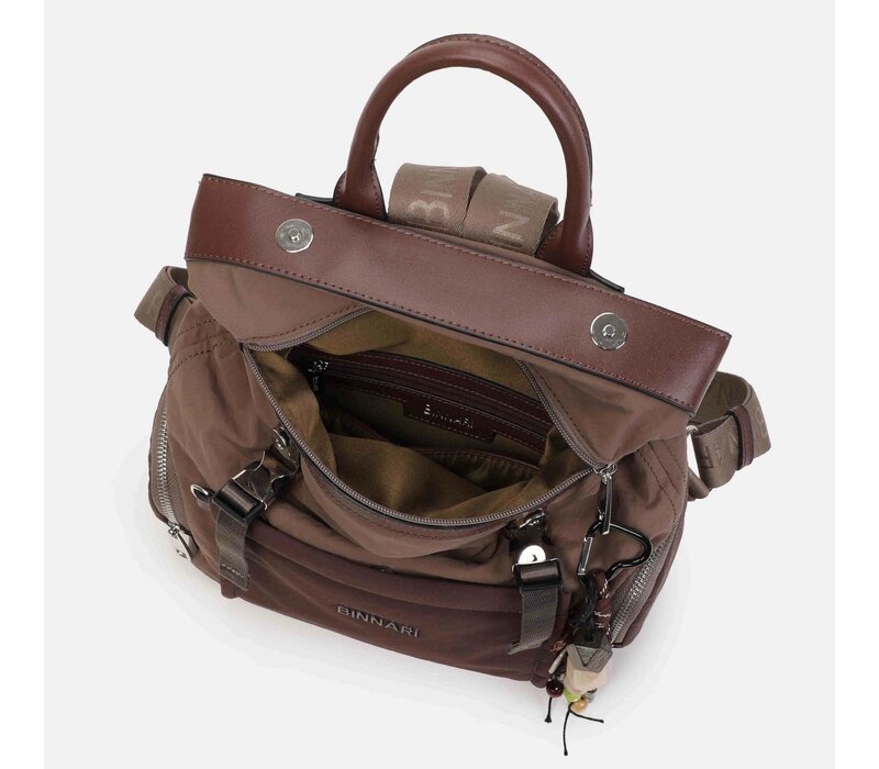 Binnari JAVA Taupe/Brown Vinal Backpack