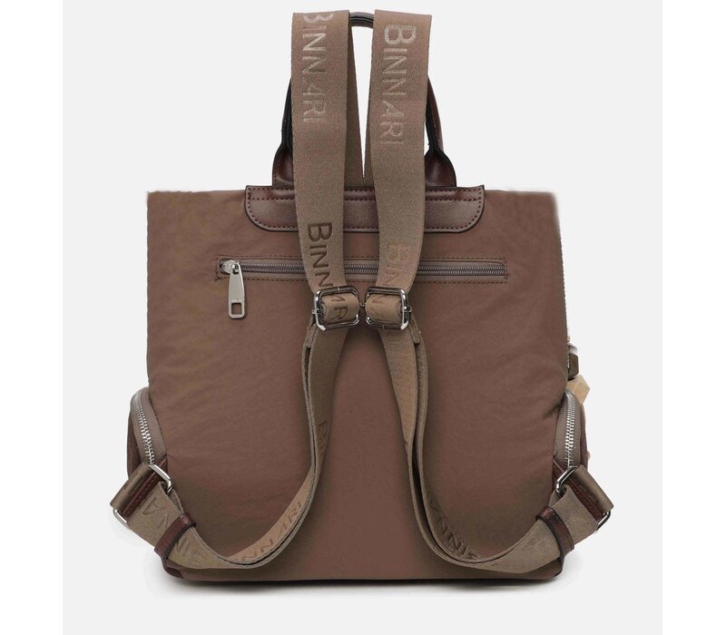 Binnari JAVA Taupe/Brown Vinal Backpack