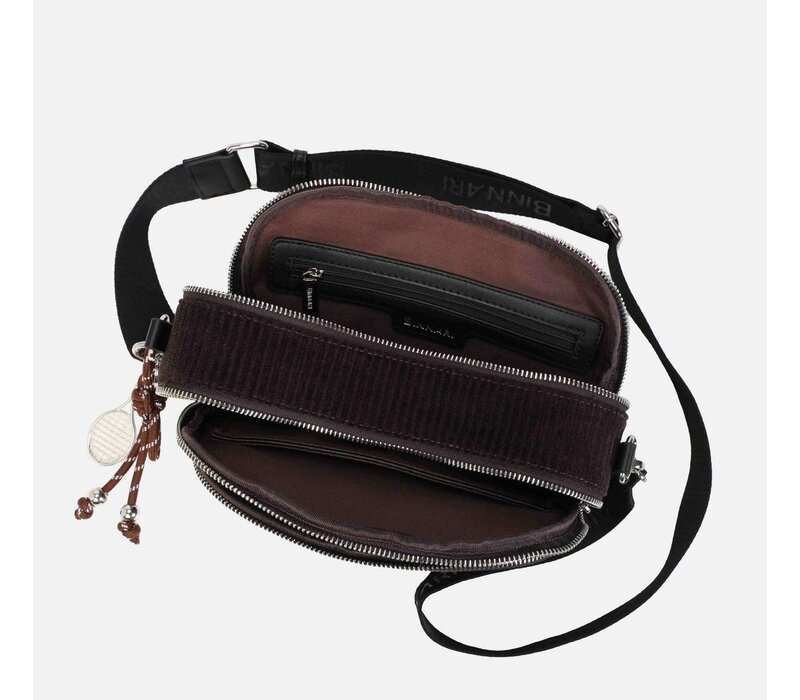 Binnari LIMA Brown Corduroy X-Body Bag