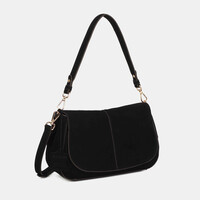 Binnari SIENA 21392 Black Suede Handbag