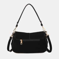 Binnari SIENA 21392 Black Suede Handbag