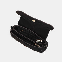 Binnari SIENA 21392 Black Suede Handbag