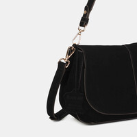 Binnari SIENA 21392 Black Suede Handbag