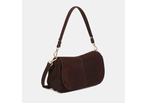 BINNARI BAGS Binnari SIENA 21392 Brown Suede Handbag