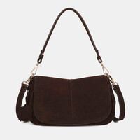 Binnari SIENA 21392 Brown Suede Handbag
