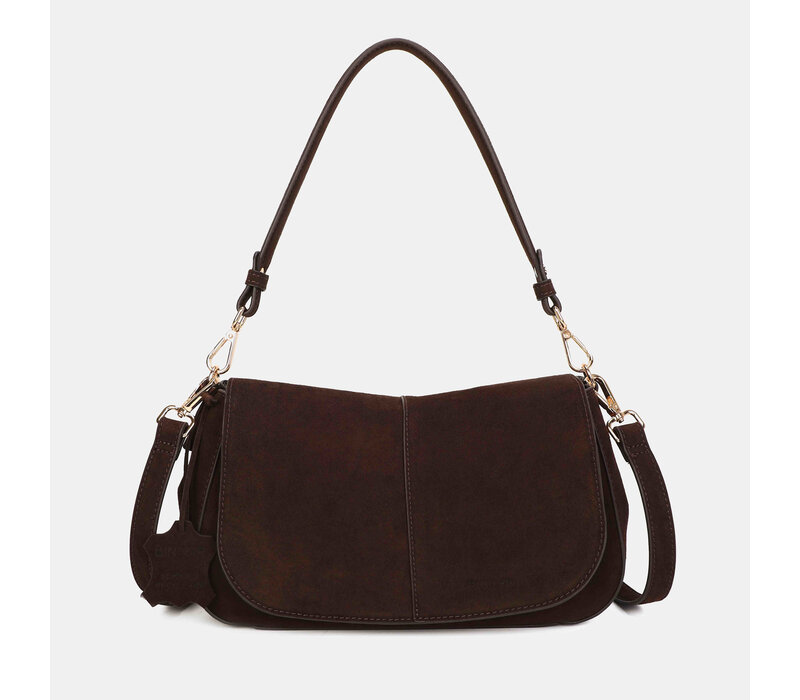 Binnari SIENA 21392 Brown Suede Handbag