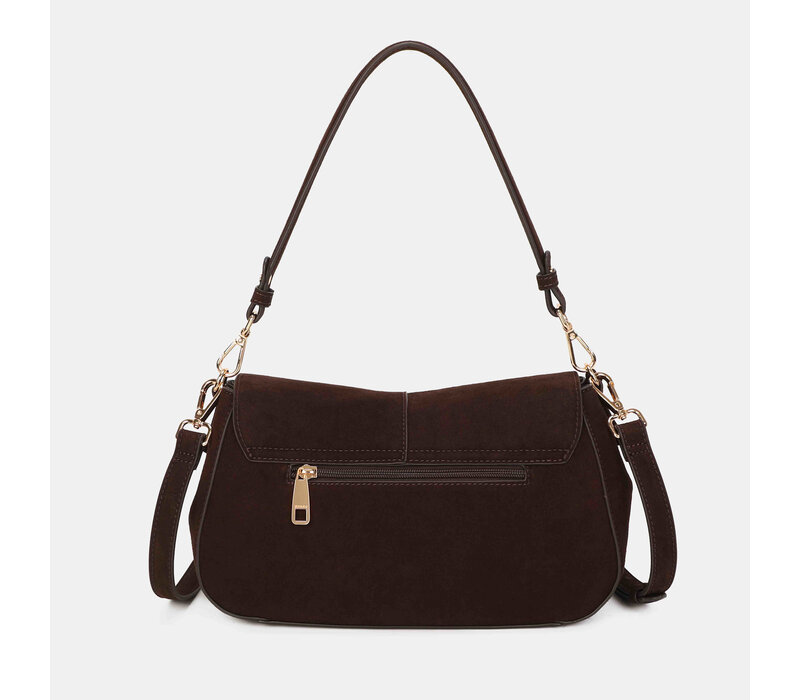 Binnari SIENA 21392 Brown Suede Handbag