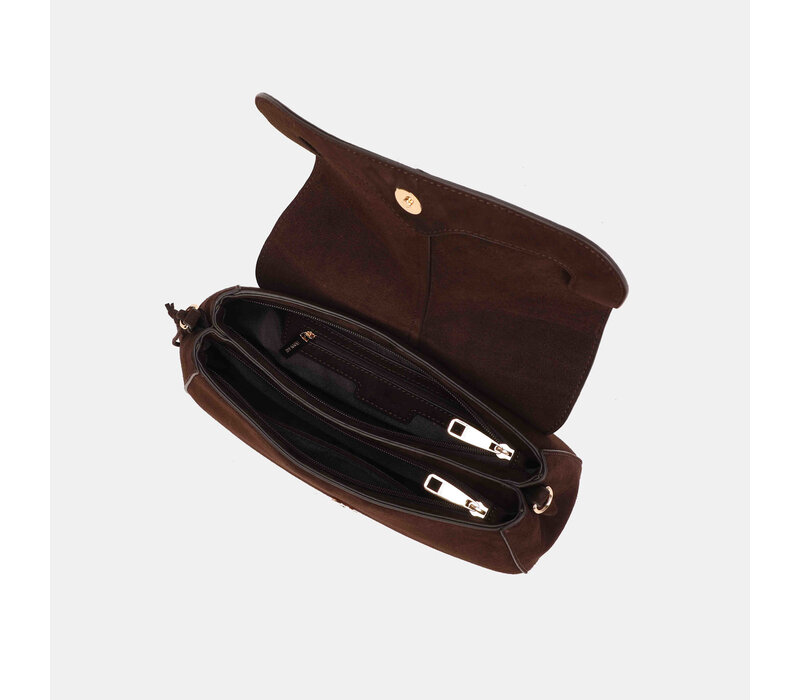 Binnari SIENA 21392 Brown Suede Handbag