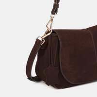 Binnari SIENA 21392 Brown Suede Handbag