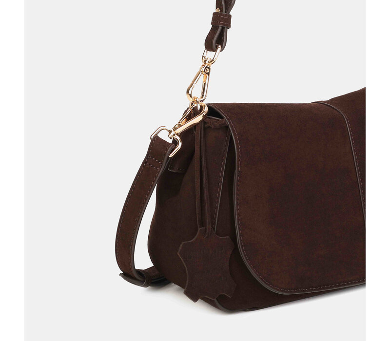 Binnari SIENA 21392 Brown Suede Handbag