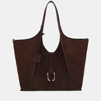 Binnari 21391 Brown Suede Tote Bag