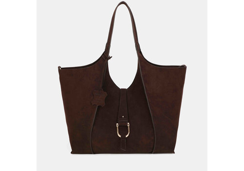 BINNARI BAGS Binnari 21391 Brown Suede Tote Bag