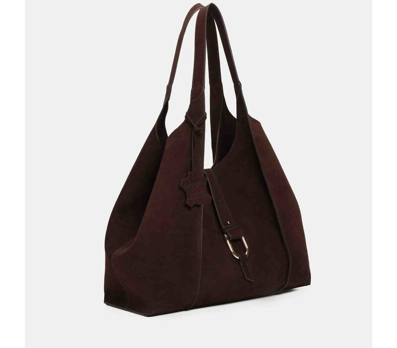 Binnari 21391 Brown Suede Tote Bag