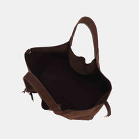 Binnari 21391 Brown Suede Tote Bag
