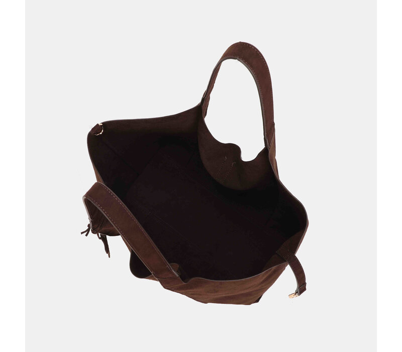 Binnari 21391 Brown Suede Tote Bag