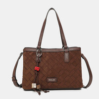 Binnari ARAL 21213 Brown Suede Handbag