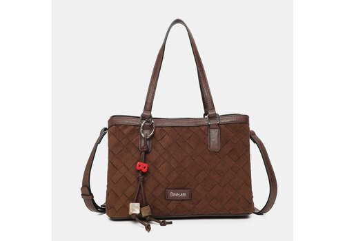 BINNARI BAGS Binnari ARAL 21213 Brown Suede Handbag