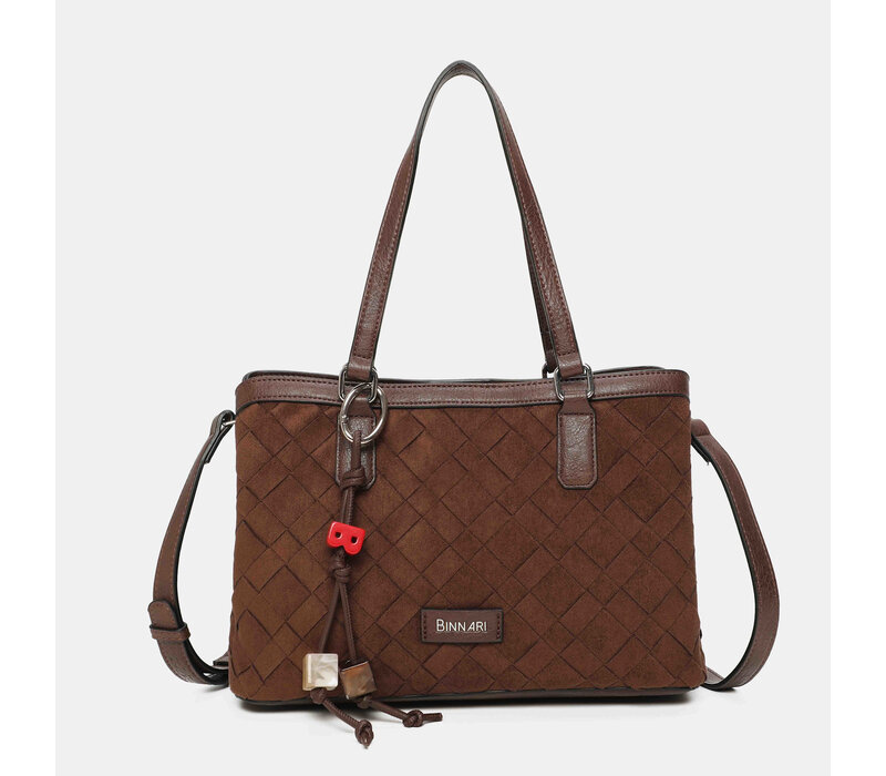 Binnari ARAL 21213 Brown Suede Handbag