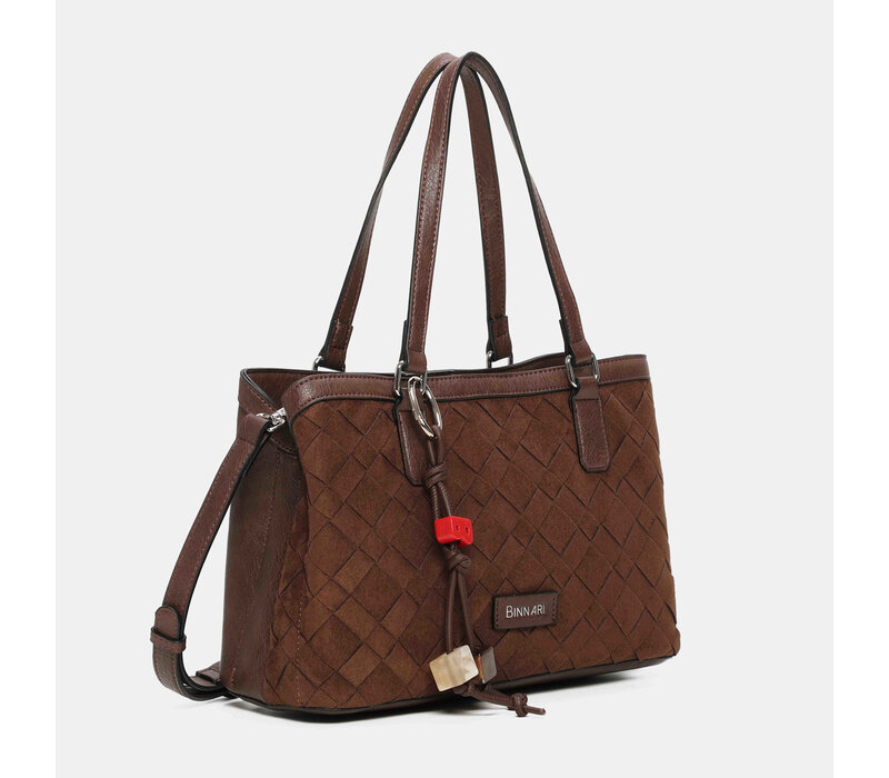 Binnari ARAL 21213 Brown Suede Handbag