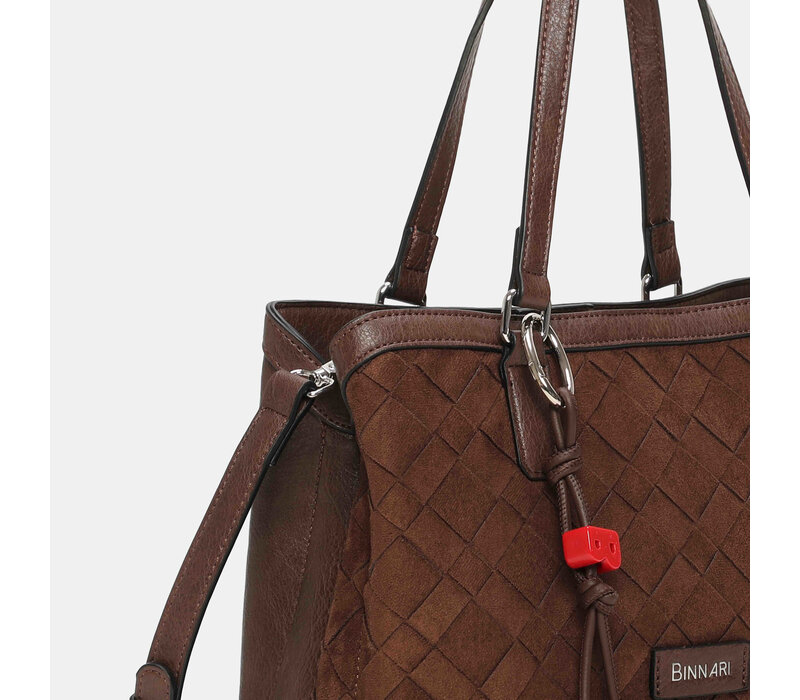 Binnari ARAL 21213 Brown Suede Handbag