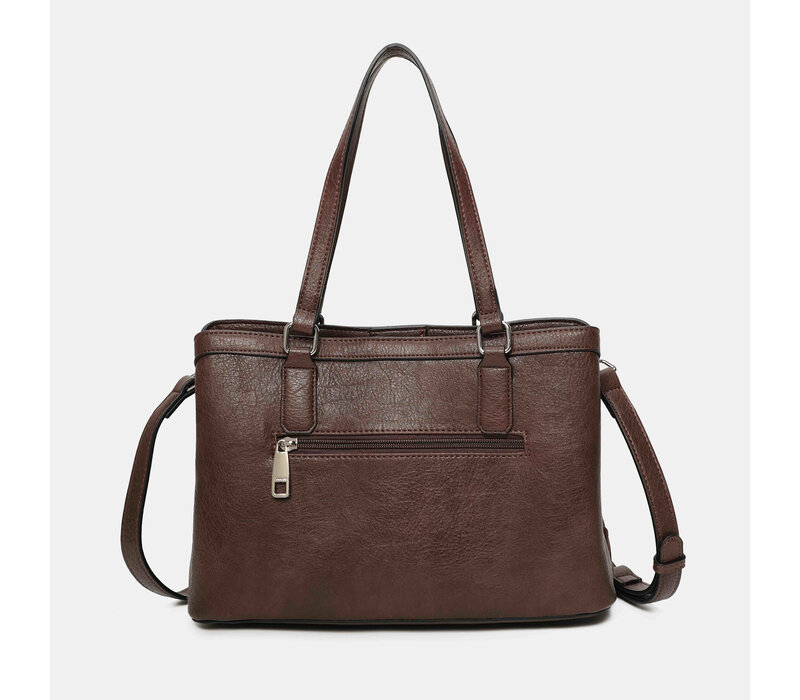 Binnari ARAL 21213 Brown Suede Handbag