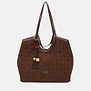BINNARI BAGS Binnari ARAL 21210 Tan Suede Handbag