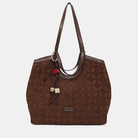 Binnari ARAL 21210 Tan Suede Handbag